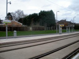 Looking across to the platform for trams to Nottingham from the other platform