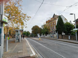 The platforms from by the one for trams to the city centre
