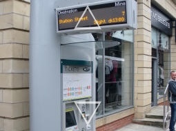Ticket Machine/Help Point/Passenger Information Display unit as will (I believe) be found at most stops on phase two, seen here on the platform for trams to Station Street