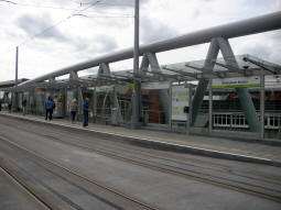 The platform for trams to Hucknall or Phoenix Park from the other platform