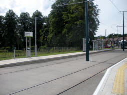 The platform for trams to Toton Lane from by the other platform