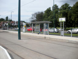 The platform for trams to the city centre from by the other platform