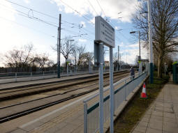 The platforms from by the one for trams to the city centre