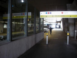 An entrance onto the north-eastbound platform