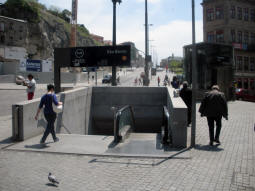The lift entrance and one of the other northern entrances