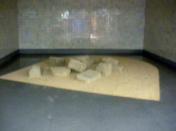 What I assume is something that was excavated during the construction of the station, on display in the lower concourse