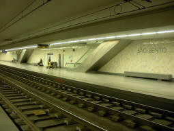 The platform for trams to Santo Ov�dio from the other platform