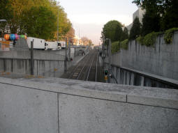 The stop from the street