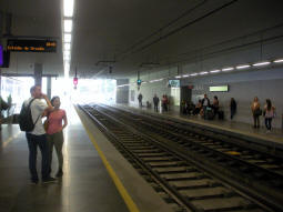 The south-eastbound and north-westbound platforms from the former