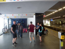 The way down to the interchange level from by the bay platform and the south-westbound platform