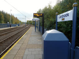 The platform for trams to Meadowhall Interchange