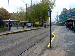 The platforms from by the platform for trams to Middlewood or Malin Bridge