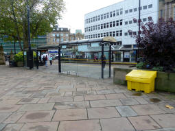 An entrance to the platform for trams to Meadowhall Interchange, Halfway or Herdings Park