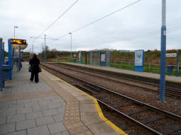 The platforms from by the one for trams to Malin Bridge