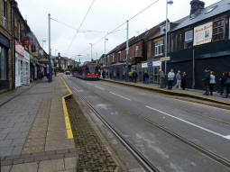The platforms from by the one for trams to Middlewood