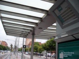 The next two trams from each platform are listed on this display