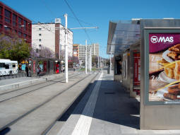 The platforms from the arrivals platform