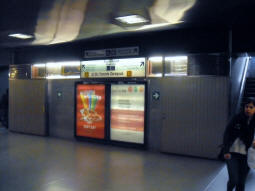 Exits from the underground station to the tram platforms