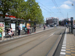 The stop from the side for trams to Azartplein