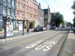 The stop from the side for trams to Flevopark