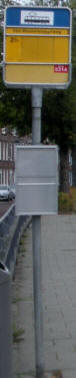 A tram stop sign at Van Blommesteynweg/Arendsweg stop