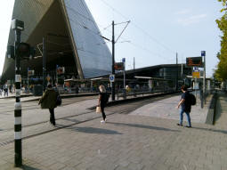 Platforms A-D from left-right, E and F are behind the camera