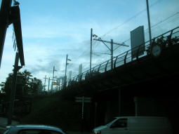 The stop from the street. You might be able to make out the lift to the north-westbound platform on the left