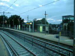 The north-westbound tram platform from the other one