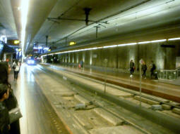 The platforms from the westbound