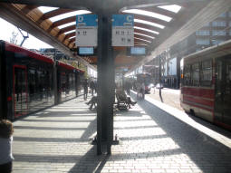 Eastbound island platform