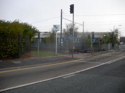 The entrance to the stop from New Swan Lane