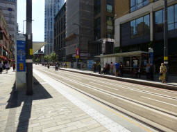 The platforms from the one for trams to Edgbaston Village