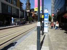 The platforms from the one for trams to Edgbaston Village