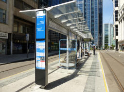 The island platform from the side for trams to Edgbaston Village