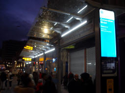 The platform for trams to Wolverhampton
