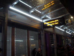 The platform for trams to Wolverhampton