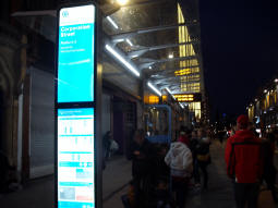 The platform for trams to Wolverhampton