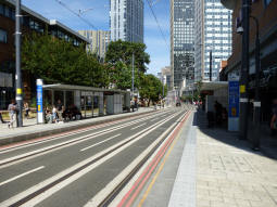 The platforms from the one for trams to Edgbaston Village