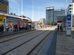 The platforms from the one for trams to Edgbaston Village