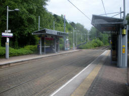 The platforms from platform 2 for trams to Wolverhampton