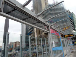 The shelter on platform 1 for trams to Grand Central - New Street Station