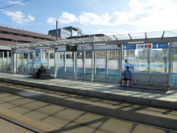 Platform 2 for trams to Wolverhampton seen from the other platform
