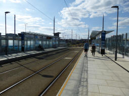 The platforms from the one for trams to Edgbaston Village