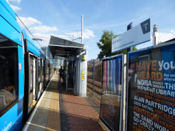 Platform 2 for trams to Wolverhampton