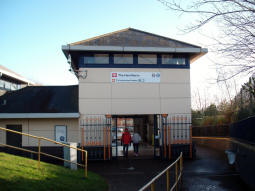 One of the entrances to the railway station, through which the tram stop can be reached
