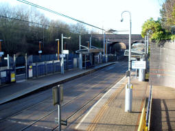 The Metro stop from the external stairs