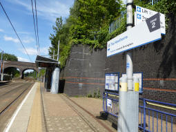 Platform 4 for trams to Birmingham