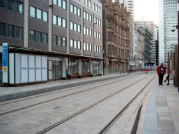The platforms from the one for trams to Wolverhampton