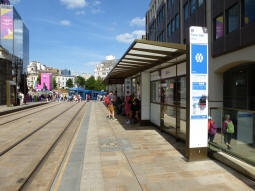 Platform 1 for trams to Edgbaston Village