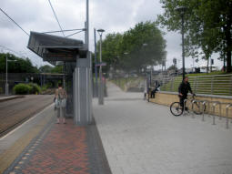 Looking along platform 1 for trams to Birmingham